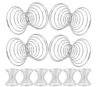 HOODANCOS Lot de 10 Boules à Ressort en Acier Inoxydable Argentées pour Shaker Protéines Billes de Mélange Lavables Accessoires Pratiques pour Boissons Protéinées et Poudre Ustensiles