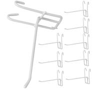 HOODANCOS Lot de 10 Crochets Muraux en Fer Blanc pour Panneaux Perforés Longueur 15 CM Accessoires Pratiques pour Suspendre et Organiser les Présentoirs Décoratifs en Magasin Domicile