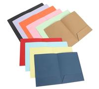 HOODANCOS Lot de 10 Dossiers en Papier A4 avec Double Poche Résistants la Déchirure, Solution Multifonctionnelle pour Organisation Bureau et Maison