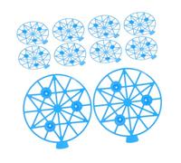 HOODANCOS Lot de 10 Supports de Culture pour Pastèque et Melon Jardin, Plateaux en Plastique Bleu, Treillis Potager Surélevé pour Fruits, Prévention Pourriture et Maintien des Fruits