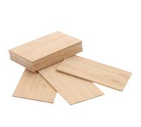 HOODANCOS Lot de 10 Tranches Rectangulaires en Bambou Naturel Découpes Vierges pour Gravure de Flans Étiquettes DIY Légères et Faciles à Peindre Accessoires pour Artisanat Créatif et