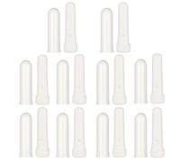 HOODANCOS Lot de 10 Tubes d'Inhalateurs Vides en Plastique Blanc pour Aromathérapie Rechargeables Mèches en Coton Adaptés à L'Inhalation d'Huiles Essentielles Usage Portable et Quotidien