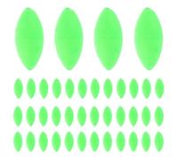HOODANCOS Lot de 100 Set de Flotteurs de Pêche à Bulles Verts Mousse Solide Forme Olive 63 X 132 MM Accessoires de Pêche en Mer et Eau Douce Visibilité Élevée à la Mouche
