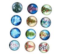 HOODANCOS Lot De 12 Boutons De Noël En Cristal Transparent Décorations De Noël Breloques Boutons Pression Grands Bijoux Plaqués