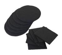 HOODANCOS Lot de 12 Filtres à Charbon pour Poubelle Cuisine et Composteur 6 Filtres Carrés 6 Ronds Désodorisant Naturel pour Bac à Compost et Seau à Litière de Remplacement Polyvalent