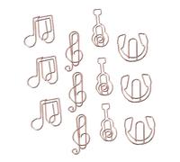 HOODANCOS Lot de 12 Trombones Créatifs en Métal, Forme Notes de Musique, Clips Marque-page Pratiques pour Bureau et École, Accessoires Multifonctions pour Documents et Plusieurs styles