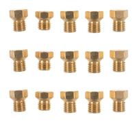 HOODANCOS Lot de 15 Buses de Gaz en Laiton 0,5/0,7/0,7/0,87/1,02 Mm pour Pièces Détachées de Cuisinière à Gaz Domestique, Accessoires de Remplacement Compatibles Fours et Brûleurs,