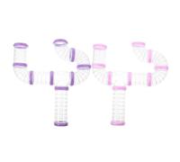 HOODANCOS Lot de 16 Tunnels Transparents pour Hamster Soi-même, Tubes en Plastique Robuste, Accessoires de Cage Extérieure, Jouet D'exploration pour Petits Rongeurs, pour Hamsters Curieux