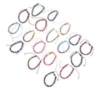 HOODANCOS Lot de 18 Set de Set de Bracelets D'amitié Bohèmes Tressés en Corde de Coton Colorée, Réglables et Résistants, pour L'été et Symbolisant L'amour et L'amitié