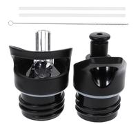 HOODANCOS Lot de 2 Bouchons de Rechange Noirs pour Embouts de Bouteilles de Sport en Plastique Couvercles Légers et Compacts Accessoires pour Bouteilles d'eau Randonnée et Voyages