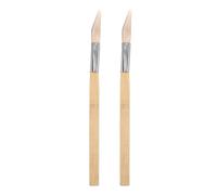 HOODANCOS Lot de 2 Brunissoirs en Agate Manche en Bambou - Outil Manuel de Polissage pour Bijoux en Argenté et Or - Polisseur D’Argenté et Pierres Précieuses - Accessoire pour Loisirs