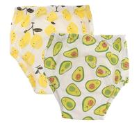 HOODANCOS Lot de 2 Culottes D'apprentissage en Coton pour Tout-petits, Absorbantes et Confortables Côtés Élastiques, Sous-vêtements Lavables pour Filles et Garçons