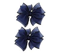 HOODANCOS Lot De 2 Décorations De Chaussures à Nœud Accessoires De Bricolage Couleur Bleu Foncé Ornements Faciles à Installer Pour Décoration De Chaussures -même