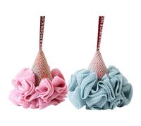 HOODANCOS Lot de 2 Éponges de Loofah en Nylon Forme Glace, Maille Dense pour Nettoyage Corporel, Accessoires de Bain Bain et Lavage du Visage