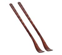 HOODANCOS Lot de 2 Gratte-Dos en Bois Rouge Forme Carrée, Outil Pratique pour Gratter le Dos, Griffoir Confortable et Lisse, Masseur de Dos Manuel pour Soulagement des Démangeaisons et