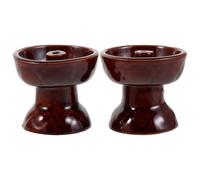 HOODANCOS Lot de 2 Lampes à Huile en Céramique Vintage pour Diwali Porte-Lampe à Beurre Indien Bougeoir Décoratif pour Temple et Cérémonie pour Fête Religieuse et Contemplation