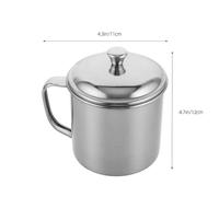 HOODANCOS Lot de 2 Mugs en Acier Inoxydable avec Couvercle Gobelets Isothermes Résistants à la Chaleur Diamètre 9 CM Tasses Réutilisables pour Camping et Cuisson au Four