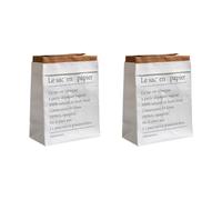 HOODANCOS Lot de 2 Paquet en Papier Kraft Épais Blancs de Taille Moyenne pour Rangement et Emballage de Fleurs Séchées, Décor Nordique, pour Présents et Organisation D’objets Petits,