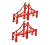 HOODANCOS Lot de 2 Ponts en pour Train Jouet Accessoires d'Extension Ferroviaire Jouets d'Activités pour Garçon et Filles Compatible Modèles de Trains Stimulation
