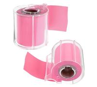 HOODANCOS Lot de 2 Rouleaux de Papier en Rouleau Collant Rose Fuchsia, Blocs-notes Adhésifs Portables 2pcs, Mémo Autocollant sans Trace pour Bureau et Fournitures de Bureau, Notes de