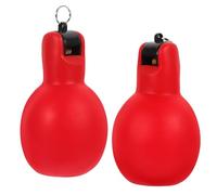 HOODANCOS Lot de 2 Sifflets de Survie Portables en PVC Rouge Sifflets à Pression Pratiques sans Embout à Souffler Compacts et Multifonctions pour Camping Randonnée et Situations