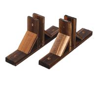 HOODANCOS Lot de 2 Socles en Bois Massif pour Clôture de Jardin Supports Fixes en Bois Naturel Base Anti-Corrosion pour Installation Stable et Occultation Extérieure