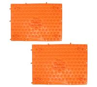 HOODANCOS Lot de 2 Tapis de Massage des Pieds par Pression Orange Antidérapants Pliables et Légers pour Thérapie Yoga et Détente en Extérieur