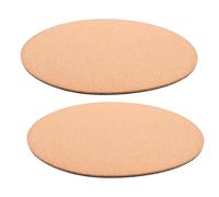 HOODANCOS Lot de 2 Tapis en Liège 25 CM, Coussins pour Pots de Fleurs Ronds, Dessous Absorbants et Antidérapants, Protection Meubles pour Plantes D’Intérieur