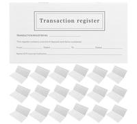 HOODANCOS Lot de 20 Registres de Chèques Personnels Blancs 04-8 Feuilles par Carnet, Carnet de Contrôle des Commandes Marque-page Intégré, pour Suivi Précis des Transactions et Gestion