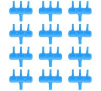 HOODANCOS Lot de 20 Répartiteurs d'air en Y Bleu pour Aquarium, Vanne de Régulation du Débit d'air 8 Mm vers 4 Mm, Séparateur de Tuyau d'air Polyvalent pour Pompe à Oxygène, Accessoires