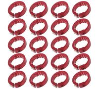 HOODANCOS Lot de 20 set de Anneaux de Serrage en Alliage Rouge pour Guidon de Vélo Collier de Serrage Antidérapant pour Poignées Vtt Fixation Sécurisée et Décoration Résistante aux Chocs