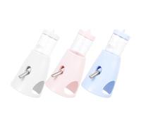 HOODANCOS Lot de 3 Abreuvoirs pour Hamster avec Support Anti-Fuite Distributeur d'eau pour Petits Animaux Bouteille à Bille Roulante Pratique pour Chinchillas Lapins et Phalangers