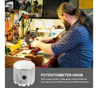 HOODANCOS Lot de 3 Boutons de Potentiomètre de Volume en Métal Chromé Vis Compatibles Guitare Électrique et Basse Capuchons de Contrôle de Tonalité Robustes pour Réglage Précis