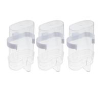 HOODANCOS Lot de 3 Distributeurs d'eau Nourriture Automatiques Transparents pour Oiseaux, Récipient d'eau pour Perroquets, Mangeoire pour Cage à Oiseaux, Compatible Canaris et Perruches