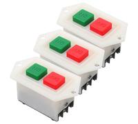 HOODANCOS Lot de 3 Interrupteurs à Bouton-Poussoir pour Meuleuse d'Établi 10A Interrupteur Marche/Arrêt Encastré Robuste de Sécurité Stable pour Commande Moteur en Atelier