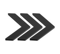 HOODANCOS Lot de 3 Panneaux Fléchés en Acrylique Noir Mat 7 Cm, Autocollants Résistants aux Intempéries pour Porte de Toilettes, Signalétique Bureau et Commerces, Décoration Murale Salle