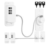 HOODANCOS Lot De 3 Verrous De Sécurité Pour Fenêtres Et Réfrigérateur Garçon Et Filles, Verrou à Code, Abs Blanc, Autocollant Sans Trace, Protection Sécurité Bébé Pour Portes Et Placards