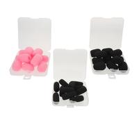 HOODANCOS Lot de 36 Bonnettes Anti-Vent en Mousse Haute Densité pour Microphone Casque Protection Anti-Bruit et Vent Tailles 30X22X8 MM et 36X16X5 MM Couleurs Noir et Rose Adaptées aux