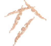 HOODANCOS Lot de 4 Appliques Décoratives en Bois Sculpté Dimensions 20 X 25 X 08 CM Finition Naturelle Non Peinte Décor Mural Vintage pour Portes Meubles et Intérieur Élégant