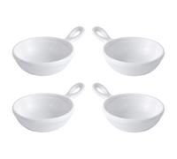 HOODANCOS Lot de 4 Assiettes à Apéritif Poignées Bols à Sauce en Céramique Soucoupes Ménagères Colorées Assorties Pratiques pour Maison Restaurant et Pique-Niques Couleur Aléatoire
