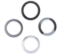 HOODANCOS Lot de 4 Bagues en Silicone Unisexes 8Mm Largeur Couleur Gris Camouflage Noir Gris Foncé et Argenté Taille 9 Bagues de Sport Imperméables Flexibles pour Fitness et Activités