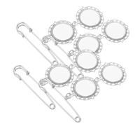 HOODANCOS Lot De 4 Broches à Transfert Thermique En Alliage De Zinc, Kit Diy Broches à Imprimer, Petit Ornement Épingle De Sûreté Pour Vêtements, Paquet, Cadres Photo, Collection Créative