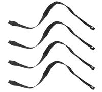 HOODANCOS Lot de 4 Dragonnes Réglables pour Bâtons de Ski Randonnée Sangles Larges en Tissu Résistant Noir Crochets Fixation Sécurisée et Confort pour Activités Outdoor Telles Que Ski et