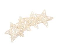 HOODANCOS Lot de 4 Jouets à Mâcher en Rotin Forme Étoile pour Petits Animaux de Compagnie, Anti-Fuite de Nourriture pour Lapins et Hamsters, de Nettoyage des Dents Naturel et Solide, Adapté