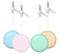 HOODANCOS Lot de 4 Lingettes Nettoyantes Écran Macaron Colorées sans Impression Nettoyeur Suspendu pour Téléphone Portable Tablette et Appareil Photo - Nettoyage et Décoratif