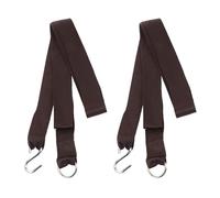 HOODANCOS Lot de 4 Sangles d'Accrochage pour Hamac en Nylon Noir avec 2 Crochets en S en Alliage Sangles Épaisses pour Balançoire d'arbre Fixation Résistante pour Activités de Plein Air