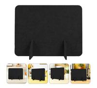 HOODANCOS Lot de 4 Séparateurs de Table en Feutre Noir 30X40 CM - Écrans de Bureau Insonorisés Autoportants pour Salles à Manger Restaurants et Espaces de Travail - Panneaux de