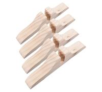 HOODANCOS Lot de 4 Socles en Bois pour Séparateur de Pièce Installation Simple et Stabilité, Supports Robustes pour Paravent Chambre et Création D'intimité