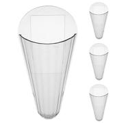 HOODANCOS Lot de 4 Supports Muraux Adhésifs pour Ciseaux Organiseur Aéré sans Perçage Rangement Maison Polyvalent pour Outils de Coiffure Cuisine Couleur Gris Translucide