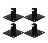 HOODANCOS Lot de 4 Supports Muraux Robustes en Fil Métallique pour Panneaux Grillagés Fixation Murale pour Organisation de Vestiaires Présentoirs de Vente au Détail Optimisation D’Espace